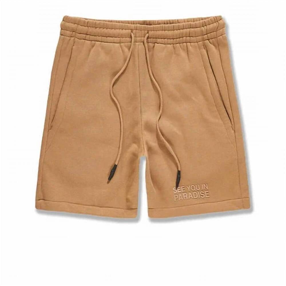 NEW JORDAN CRAIG men's sweat shorts in mocha